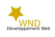 icone du logo Webnelldev, une étoile jaune or, trois lettres WND