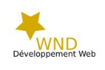 icone du logo Webnelldev, une étoile jaune or, trois lettres WND